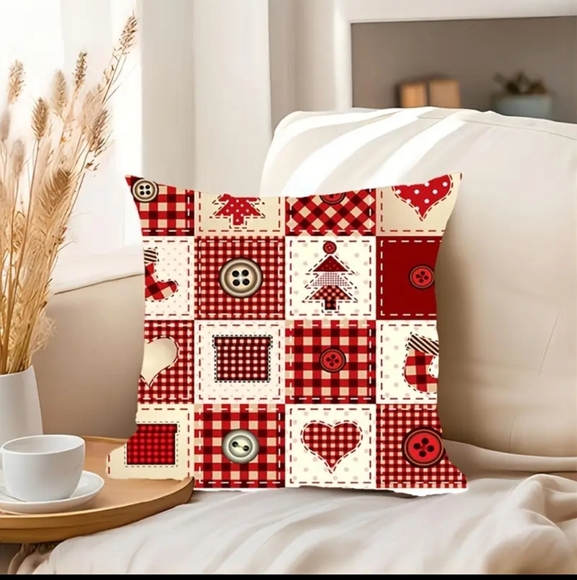 NEW! Christmas Patchwork Cushion Cover - Picture 7 of 11